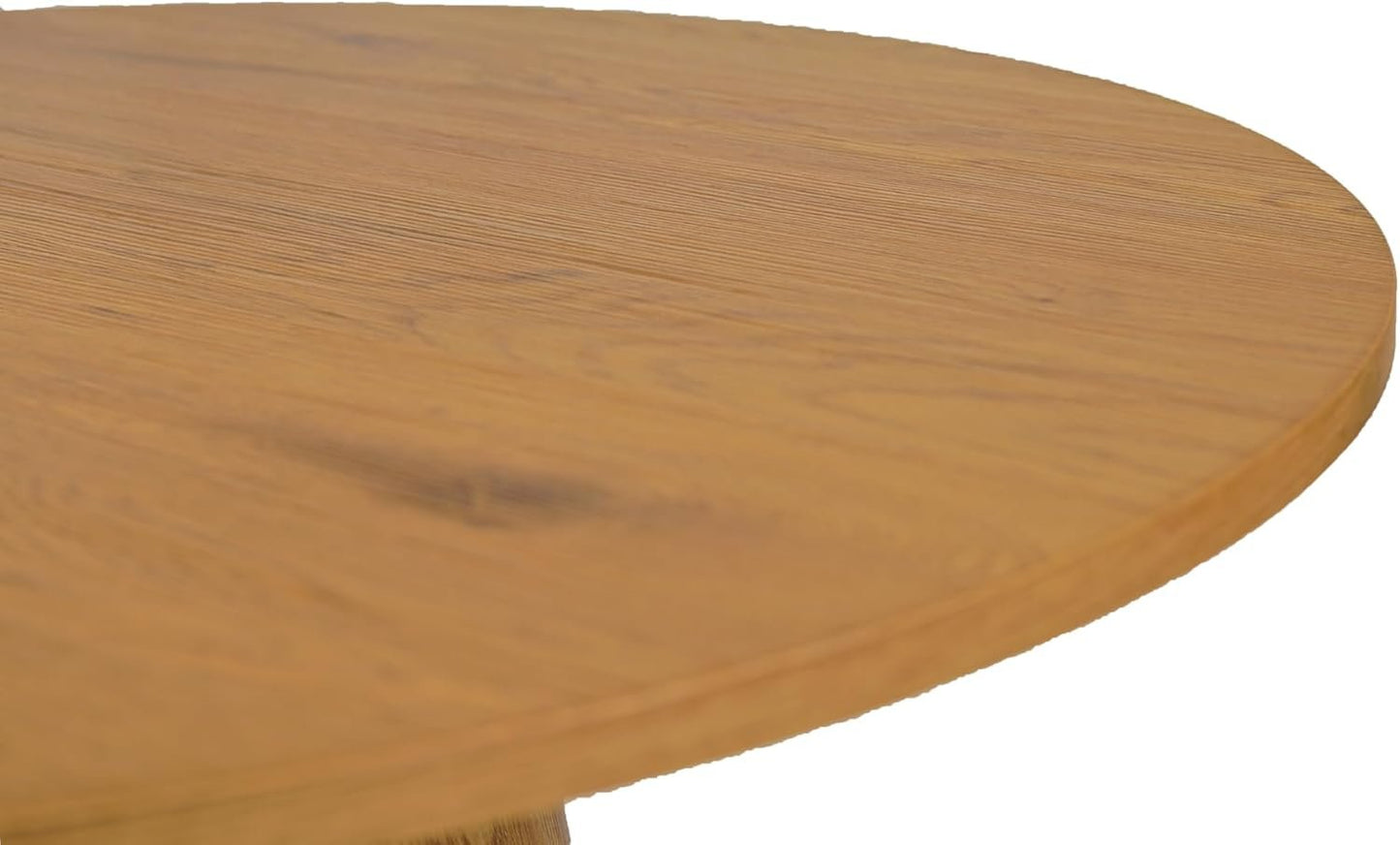 KOSSMAI Modern Round Dining Table with Wide Pedestal Base, 35", Wood Grain Finish, Anti-Tip Weighted Base,Oak or Black Color – Small Space & Kitchen Dining Table, (Oak)
