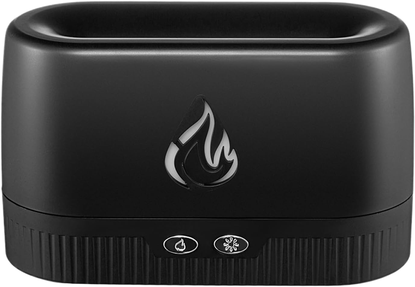 Colorful Flame Diffuser, Aromatherapy Fireplace-Inspired Scented Humidifier, Silent Mist Maker for Home, Bedroom, Offices Relaxation, 6.89x3.11x4.21 inches, White, Black