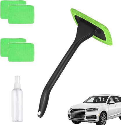 Windshield Cleaning Tool, Microfiber Brush, Dust Removal Supplies, Detachable Windscreen, Vehicle Detailing Sturdy, Efficient, Great for Trucks and Household Mirrors