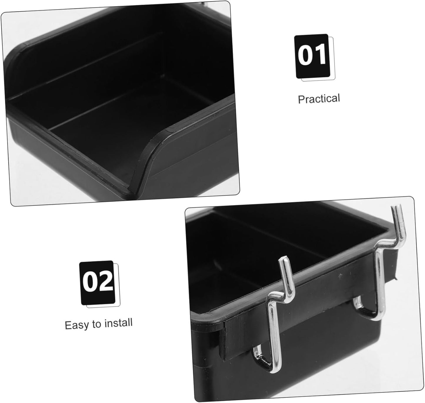 BESTOYARD 4Pcs Pegboard Organizer Bins Storage Baskets for Tools Screw Accessories Wall Mount Tool Holders for Efficient Workspace Organization Versatile