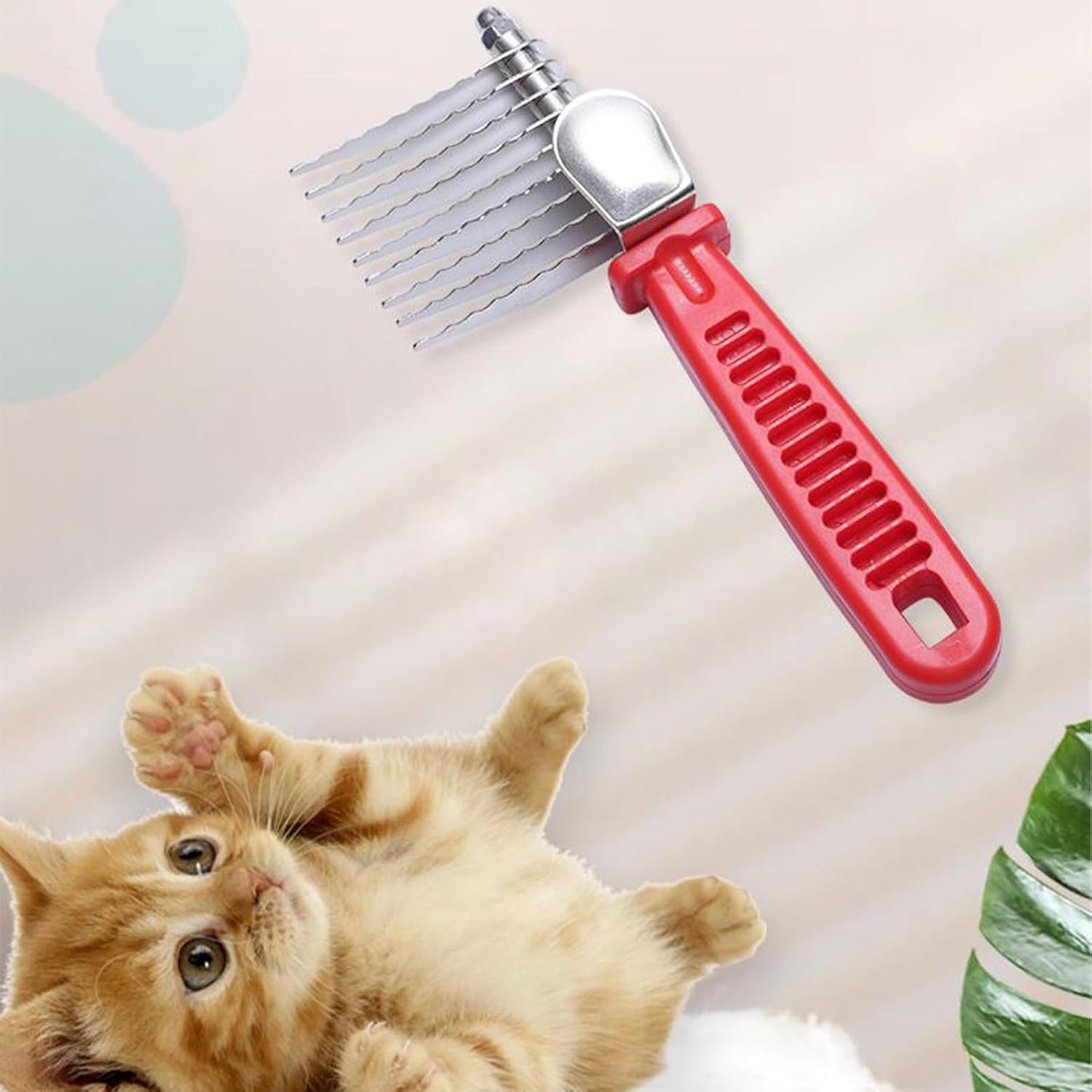 Dog Comb for Matted Hair, Pet Hair Removal Dog, Smooth Cats Dematting Tools, Ergonomic Brush Supplies for Indoor Outdoor Use for Families and Friends