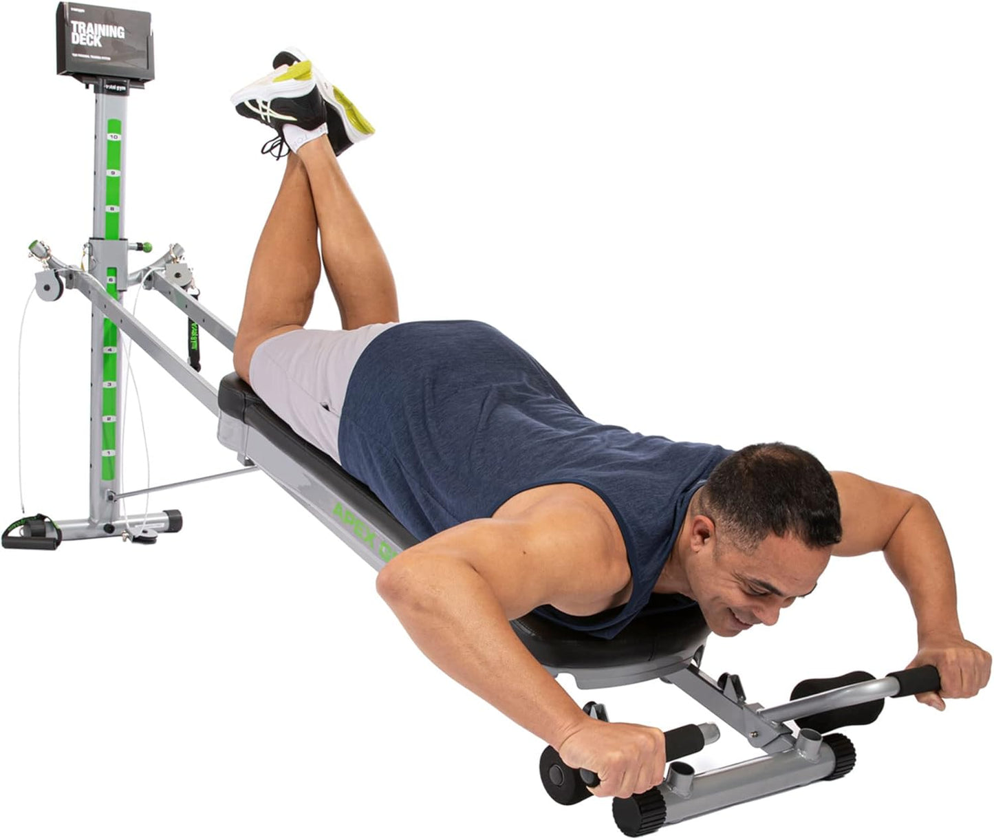 Total Gym APEX Versatile Indoor Home Workout Total Body Strength Training Fitness Equipment with 6, 8, or 10 Levels of Resistance and Attachments