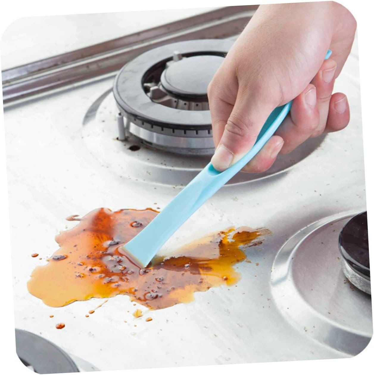 Amosfun 10 Pieces Kitchen Tools Cleaning Gas Stoves Tool Scraper for Rubber Kitchen Accessories Kitchen Gadgets Kitchen Scraper