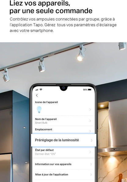 TP-Link Tapo Smart Wi-Fi Spotlight, Multicolour, Tunable White - GU10, 3.7W, No Hub Required, Compatible with Alexa and Google Home, Remote Control, Energy Class A+ (Tapo L630(2-pack))