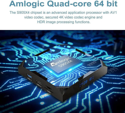 X96 Max Plus Ultra TV Box Android 11 Amlogic S905X4 4GB 32GB Support AV1 8K Dual WiFi BT with i8 Keyboard