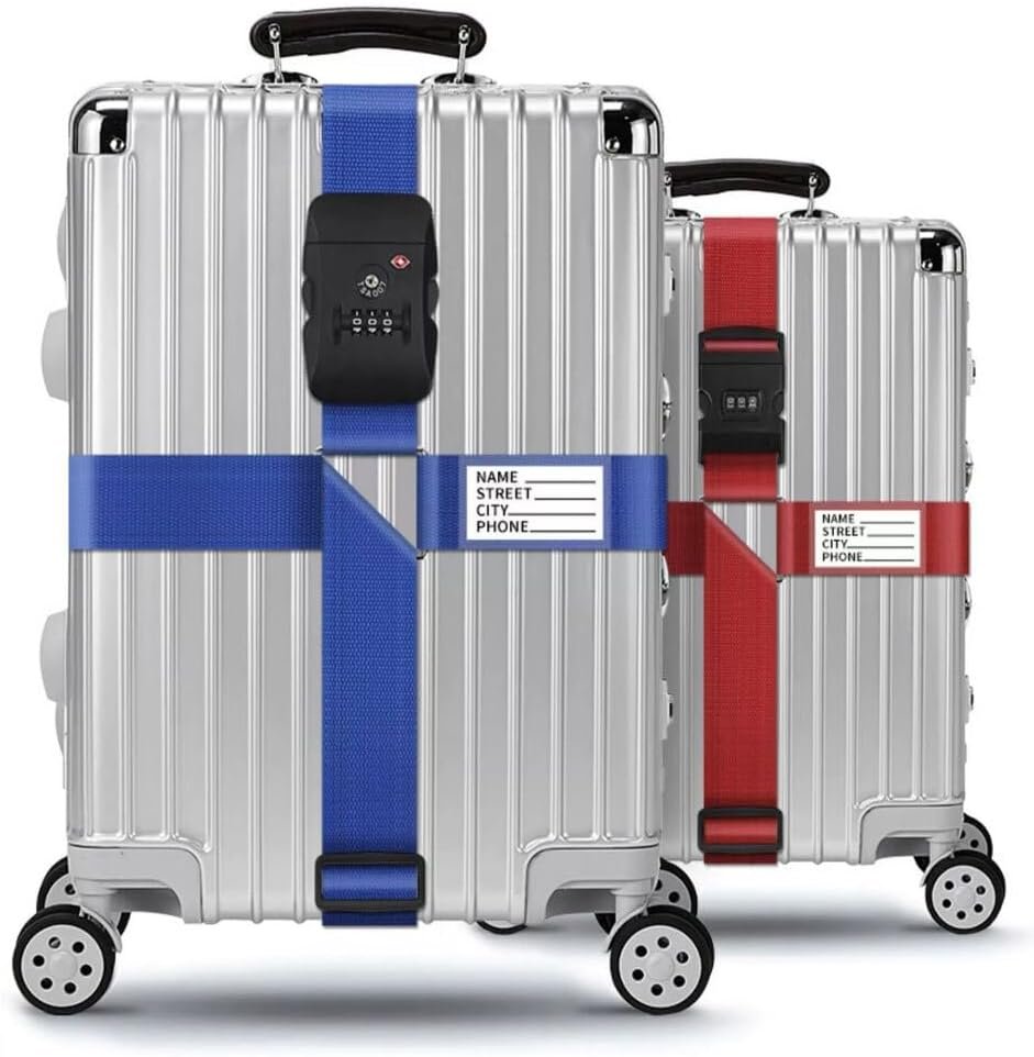 Personalised Suitcase Straps Durable Nylon Adjustable Size Password Locking Is Set To Property Security Luggage Straps