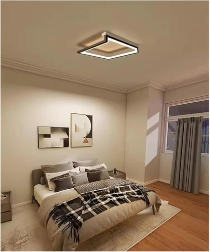 Minimalism Bedroom Ceiling Light Living Room Bedroom Study Ceiling Lamp Kitchen Black Square Ceiling Chandelier Led Smart Ceiling Lighting Fixtures