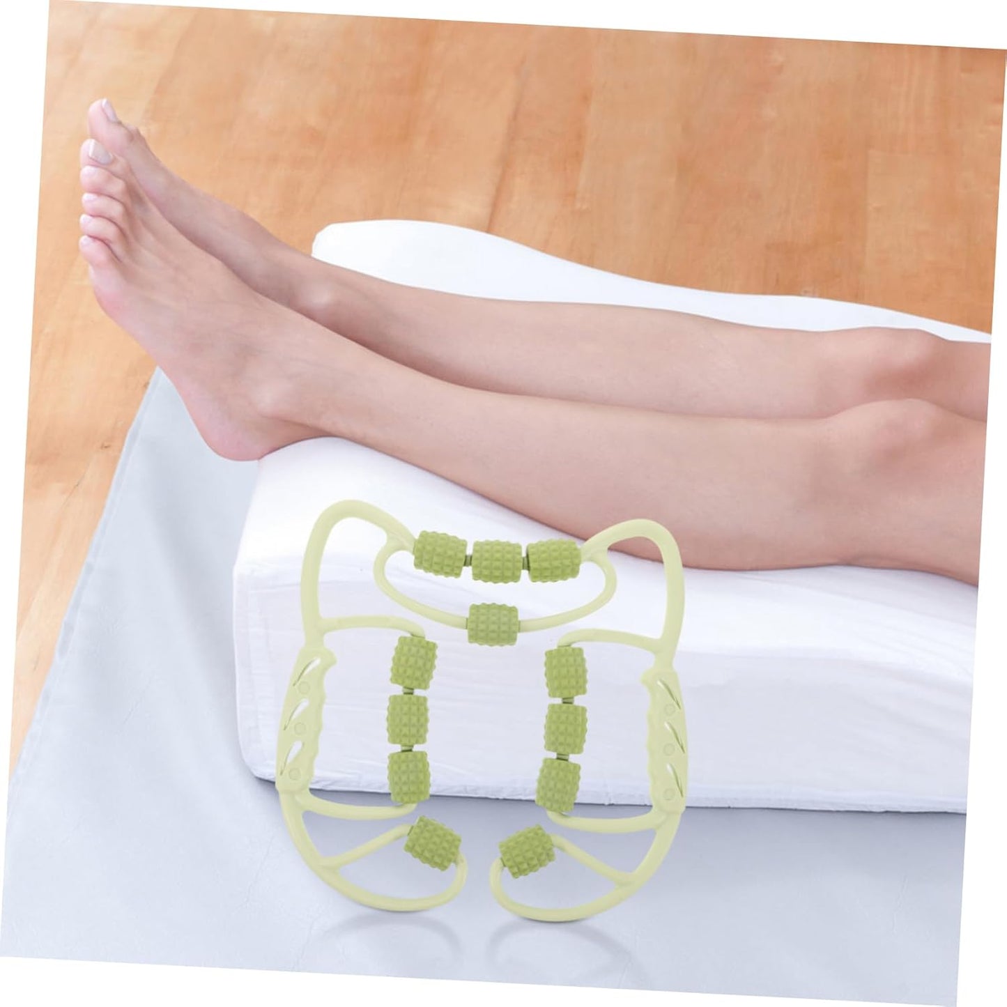 Toyvian Anello di Massaggio Muscolare Accessori Yoga per Donna tappetini per l'allenamento a casa Attrezzature per la burattatura Cinturino Elastico per Le Gambe Tappeto Yoga Spesso Verde