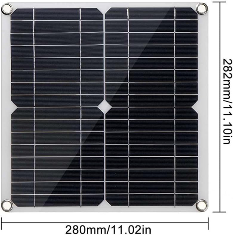 YUNFANG 20 Watt 12 Volt Solar Panel Kit Monocrystalline Solar Panel + 10A PWM Charge Controller + Battery Clips 22% High-Efficiency for RV Boats Trailer Off-Grid System Green 10A Controller