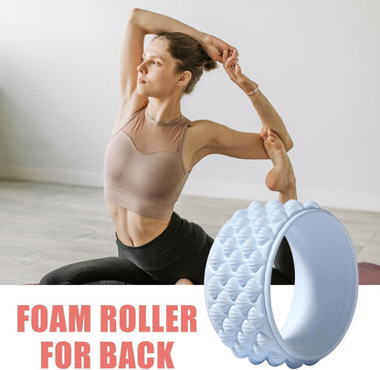 Vgvgaj Back Muscle Roller - Muscle Recovery Yoga Wheel Trigger Point Relief,Fitness Accessories, Multifunctional Non-Slip Core Exercise Tool for Friends, Lovers