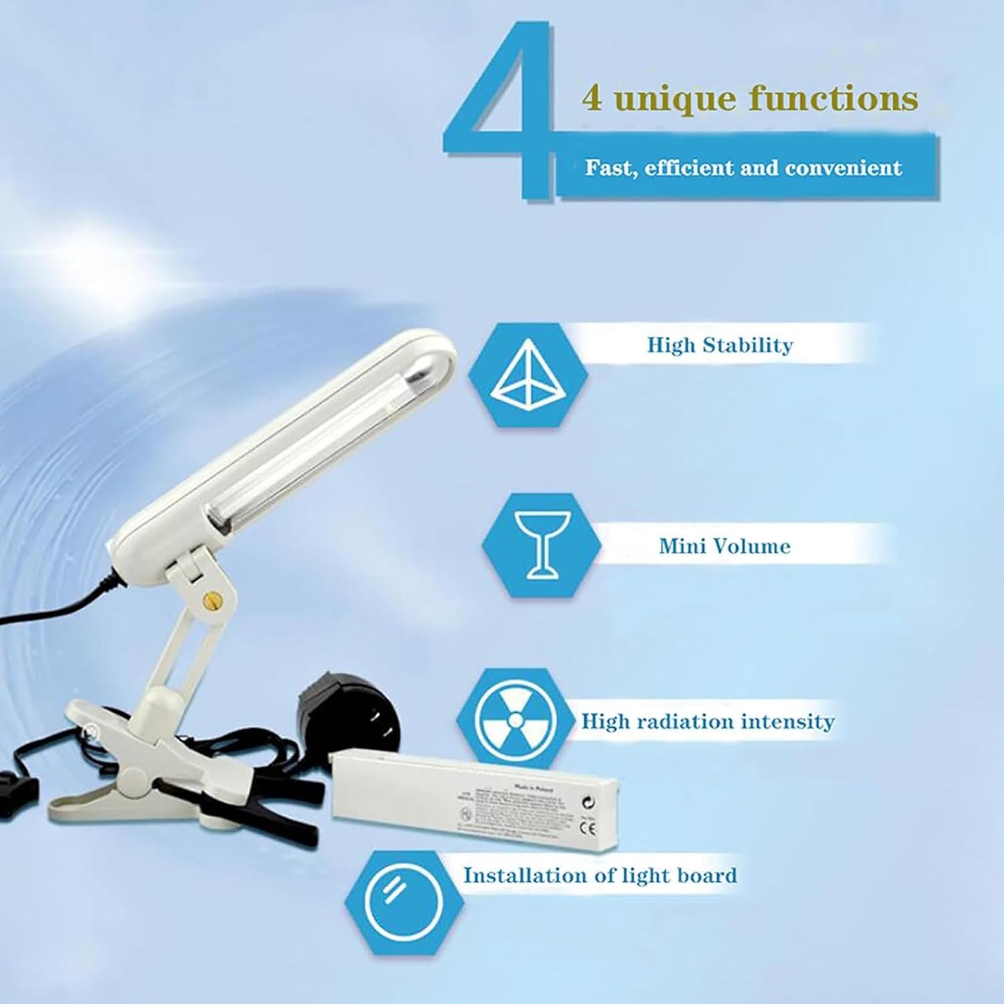 UVB Phototherapy Lamp, Irradiation Area 48 C㎡, 311 Narrow Spectrum Skin Care Device, White Spot Phototherapy Device for Skin Disorders, Body & Scalp