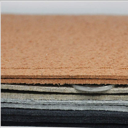 DIY Soft Leather Car Steering Wheel Cover with Needle and Thread Interior Accessories Red