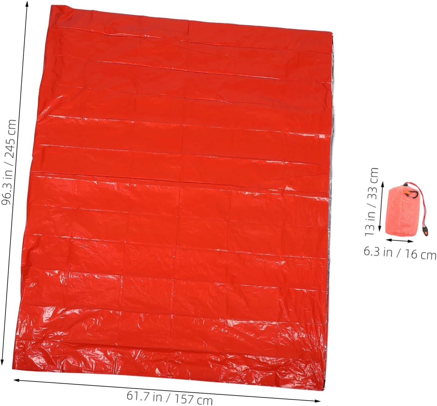 BESPORTBLE Survival Tent Emergency Blanket Portable Camping Gear Cold Weather Protection Tear-Resistant Material