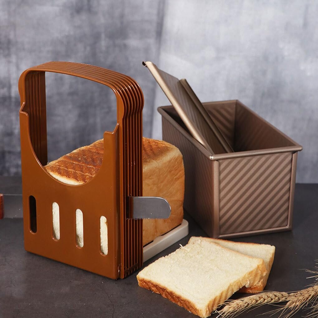 BEALIFE Utensile per affettare Il Pane Regolabile Gadget da Cucina per affettare Senza Sforzo Affettare Rapidamente Il Pane Affettatrice per Utensili da Cucina in ABS