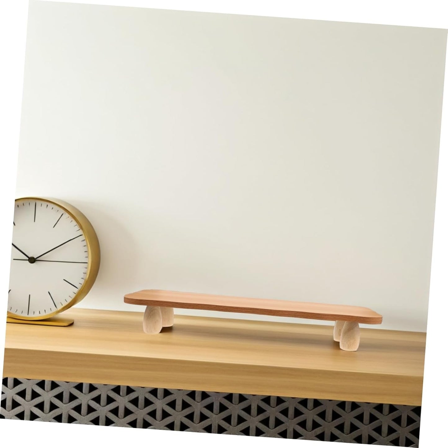 ARTIBETTER Metal Riser Stand Monitor Shelf for Desk Wooden Desktop Organizer Floor Riser Desk Monitor Stand Enhance Workspace Organization