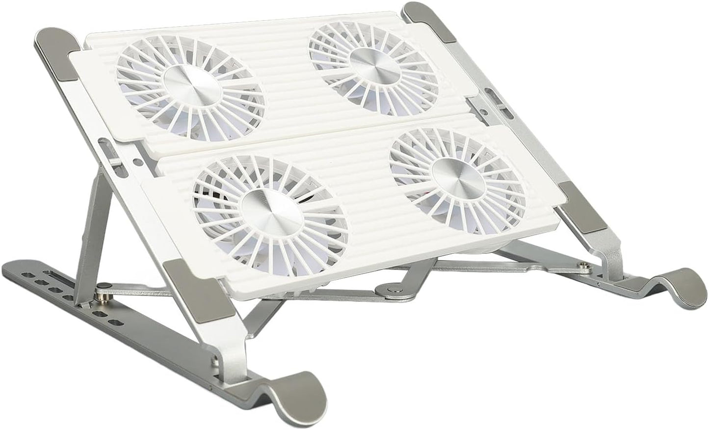 Laptop Stand with Cooling Fan, Foldable Portable Computer PC Notebook Gaming Laptop Fan, Ergonomic Design, Aluminum Alloy, Sturdy and Stable, for Laptops, Tablets, Projectors