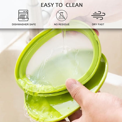 ANGEO Fruit Storage Containers for Fridge, Avocado Saver, Fruit and Vegetable Anti-Oxidation Storage Box, Set of 4 Reusable Refrigerator Storage Containers for Maintaining Freshness of Food