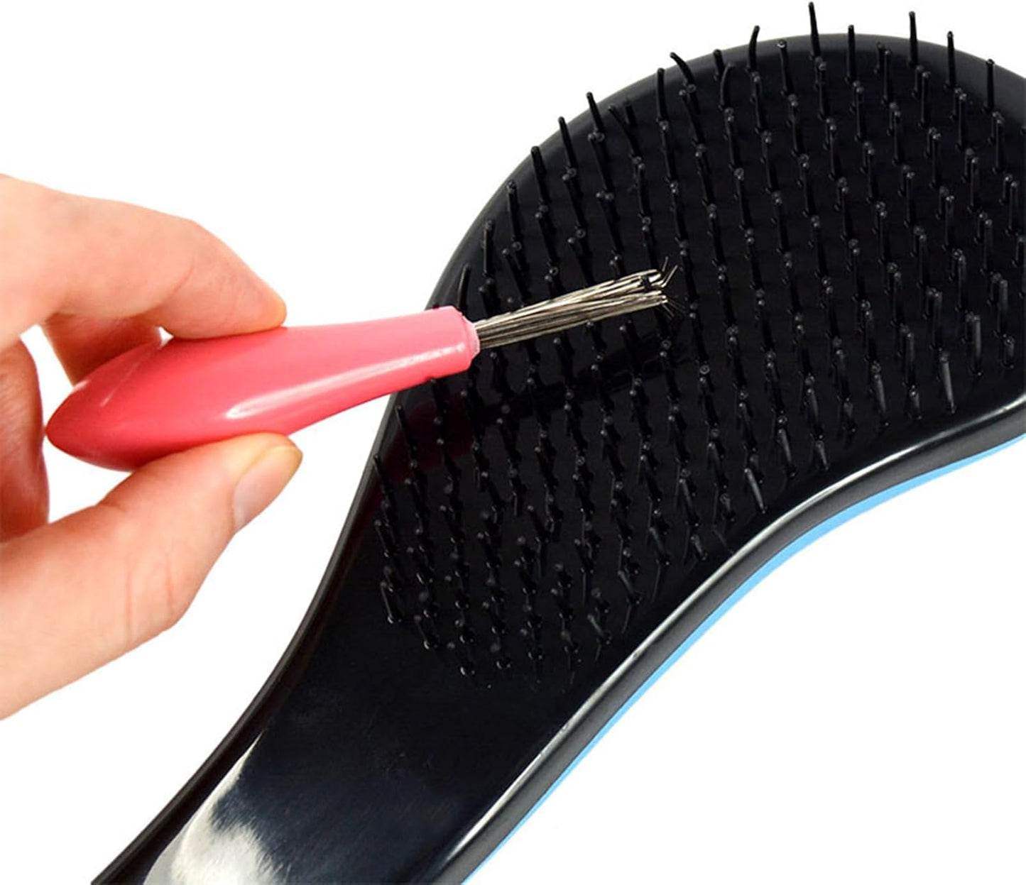 Hair Brush Cleaner, Small Cleaning Tool, Dust Wire Rake Remover, 3.54x0.67 inches, Ergonomic Handle Design, Ideal for Haircut Maintenance, Styling Lint, Dirt Removal