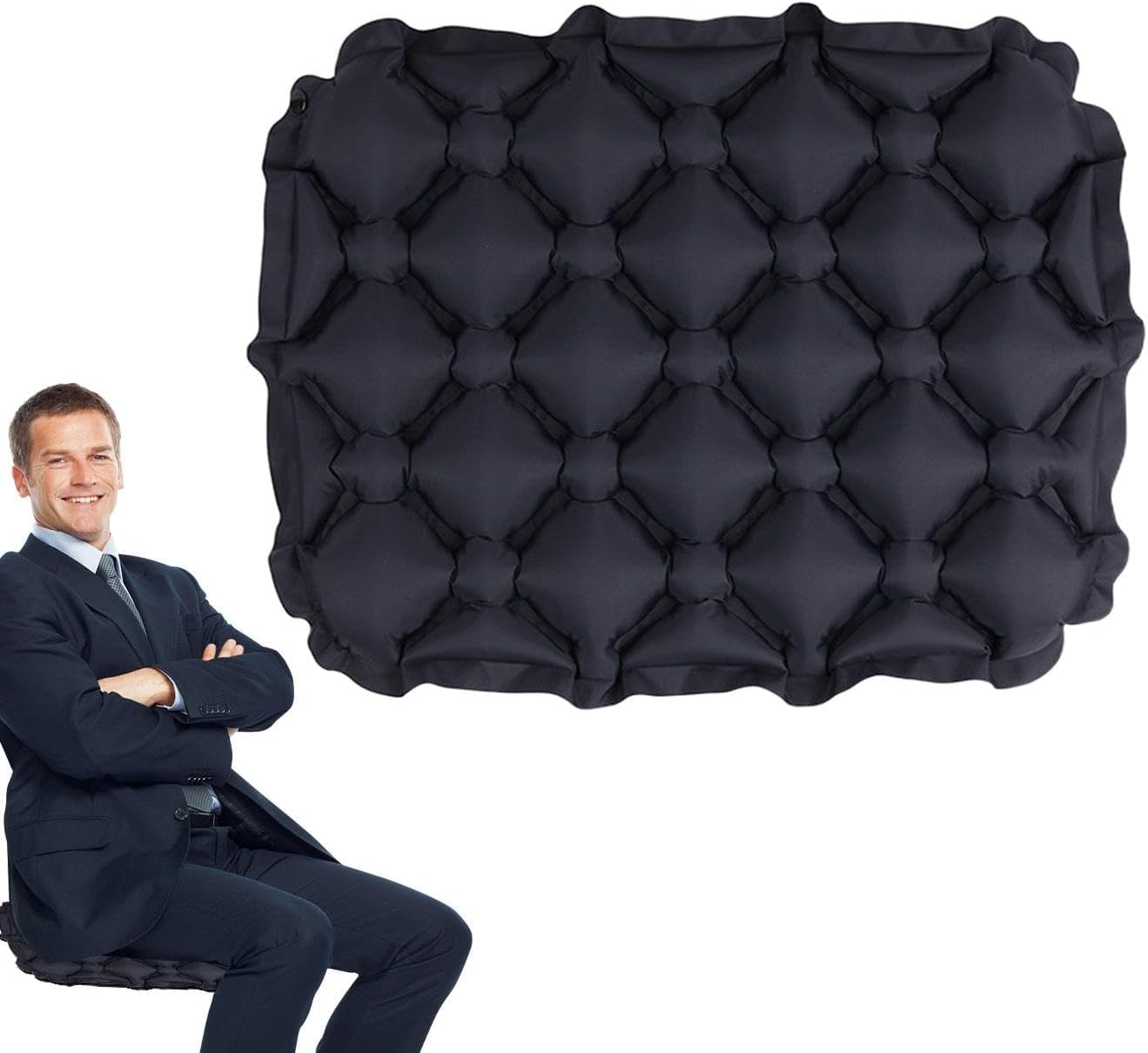 Inflatable Cushion Seat, Lightweight Travel Cushion, Airplane Seat Pad, Camping Gear Cushion, Lightweight Inflatable Comfortable Travel Seat Cushion for Truck Drivers and Camping