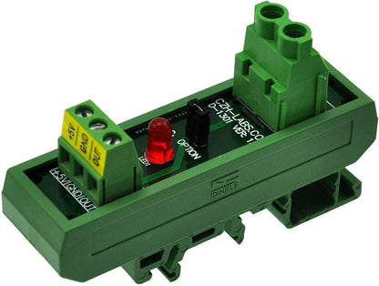Slim DIN Rail Mount AC/DC Current Sensor Module, Based on ACS712. (+/-30Amp)