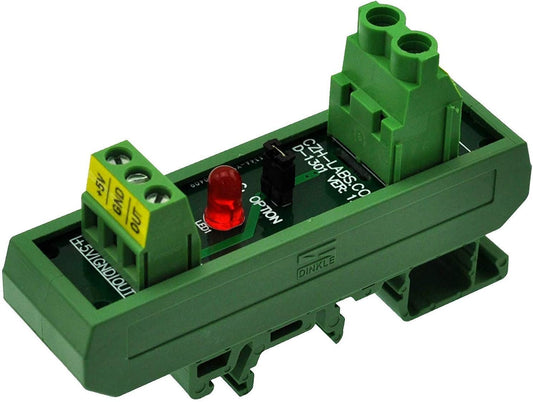 Slim DIN Rail Mount AC/DC Current Sensor Module, Based on ACS712. (+/-30Amp)