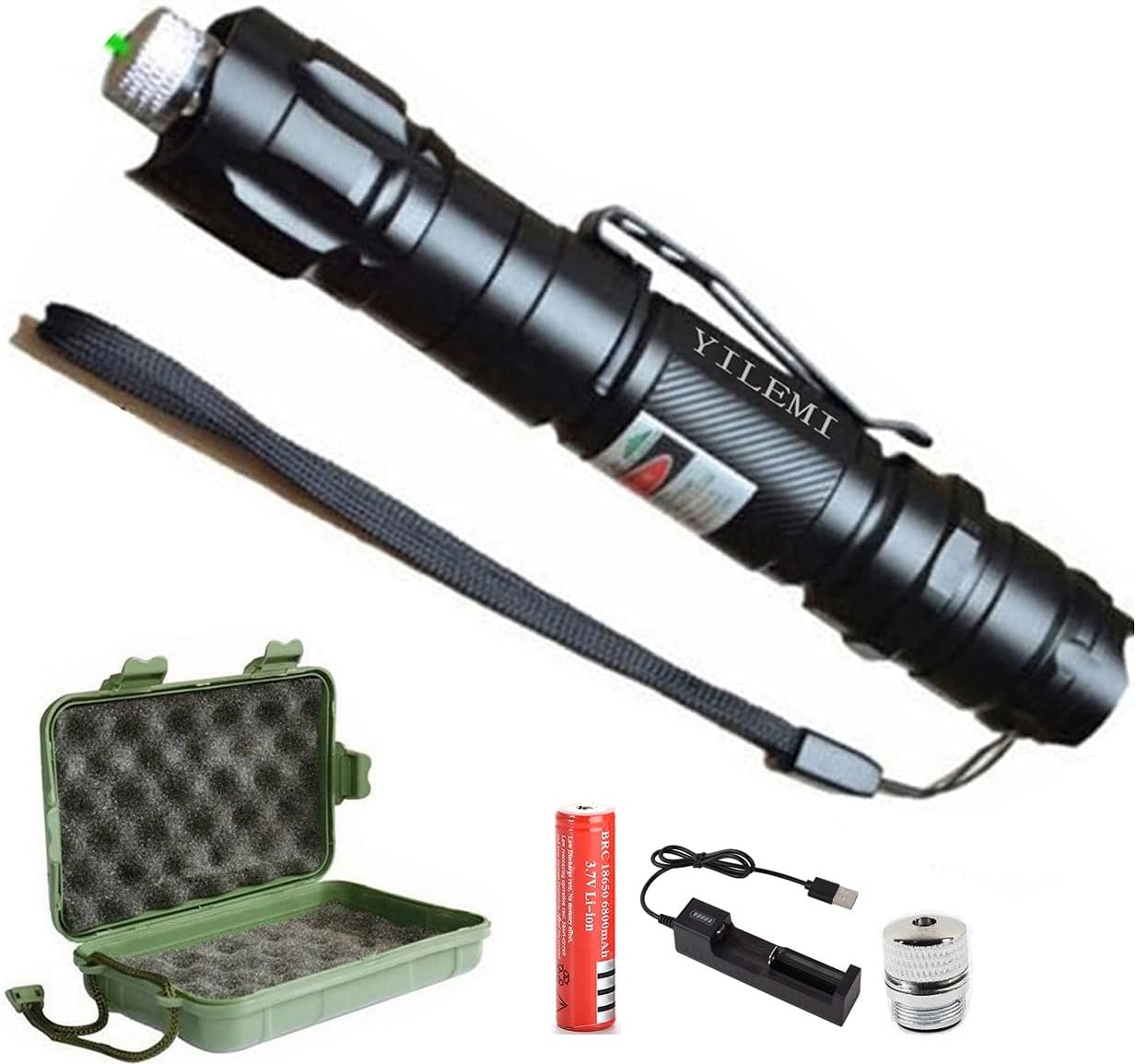 Flashlight with Rechargeable, Long Range Tactical Flashlight for Hunting Camping Hunting Fishing Outdoor Travel