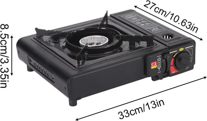 Camp Stove,Small Camping Stove Camp Cooker | Foldable Single Burner with Piezo Ignition, Windproof Cooker Outdoor Gear for Outdoor Cooking Travel Accessories