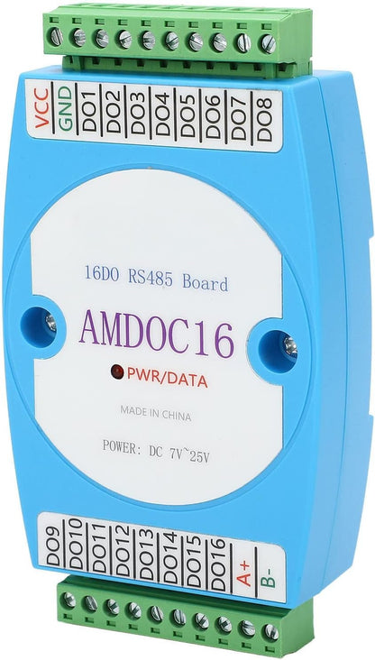 Respicefinem 16 Channel Digital Output Module with RS485 Communication and Isolation Signal Control Board Ideal for PLC Output Expansion Home Automation Safe Monitoring