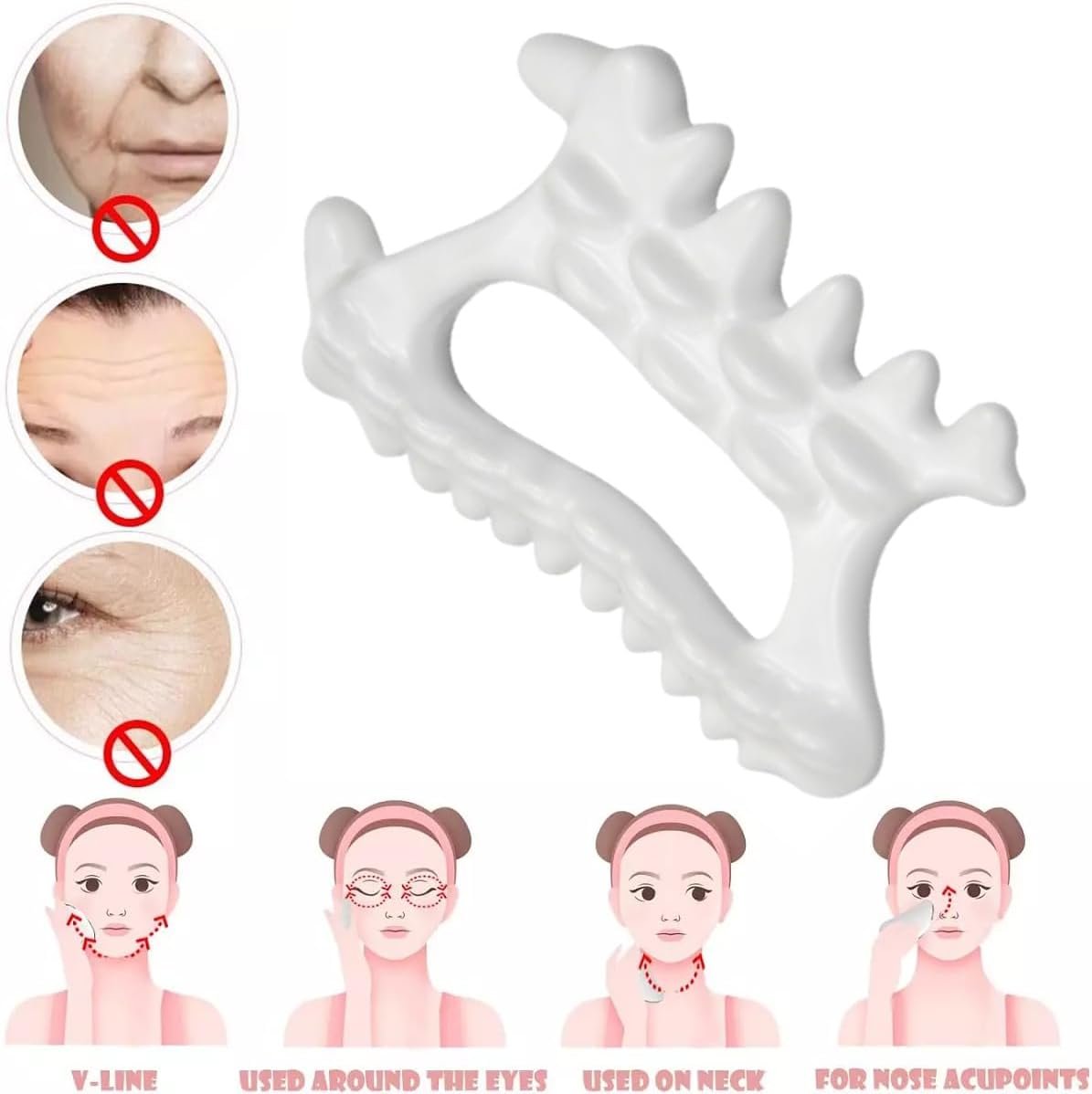 Liahelianx Advanced Non-Toxic Ceramic Gua Sha Professional Myofascial Release Tool for Face & Body, Deep Tissue Massager with Ergonomic Design for Body Contouring