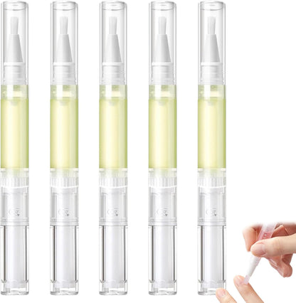 5PCS Cuticle Oil Pen Set, Nail Growth Oil Pen for Nails Repair, Cuticle Oil to Moisturize Skin, Nail Oil for Growth and Strength, Portable Cuticle Nail Care Tools