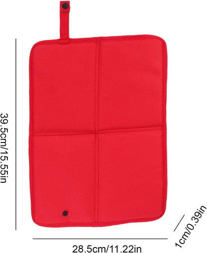 Foldable Seat Cushion, Foldable Insulated Camping Sitting Pad, Multifunctional Travel Accessories, Lightweight Outdoor Gear for Beach Outings, Fishing Trips, Hiking Trail, 39.5x28.5x1cm Blue Red Beige
