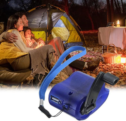 Power Bank Portable Charger,USB Hand Crank Phone Emergency Charger Portable MP4 Mobile Phone Charger Outdoor Manual Power Supply