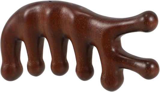 BESTYASH Massaggiatore Per La Testa Pettine Toelettatura Shampoo Guasha Manuale Corpo Dente Attrezzo Facciale Accessori Per La Cura Dei Districante Palmare Largo Di Legno Coffee