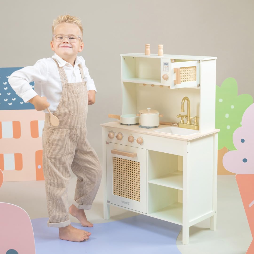 New Classic Toys Wooden Play Kitchen - Rattan