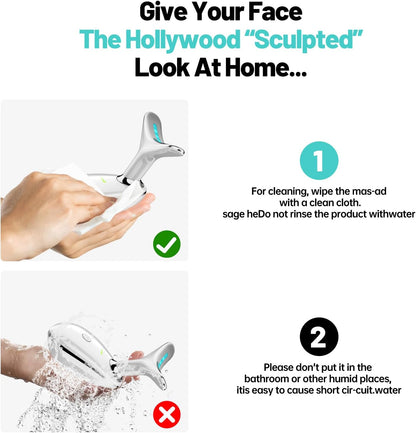 Red Light Therapy for Face, Floverkity LED Face Massager, RED Light Device, at-Home Face Tool for Skin Care (White,7 Light)