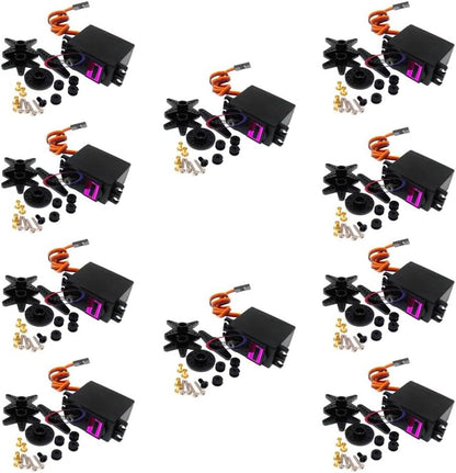 10Pcs MG996R 0-90-180 Degrees Metal Gear Servo for Torque Digital Servo