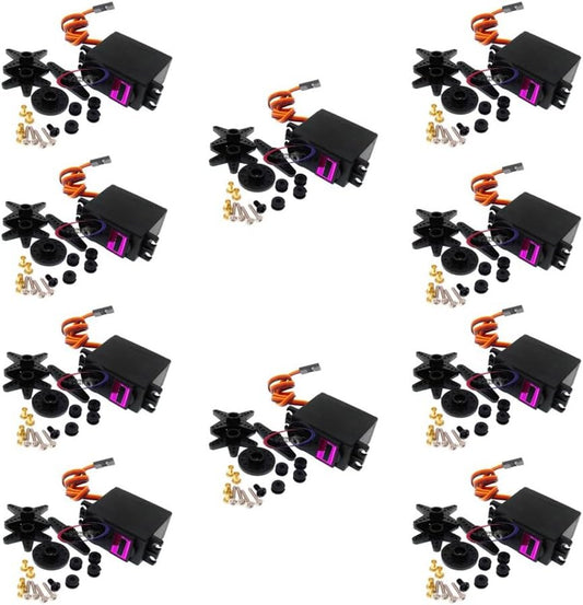 10Pcs MG996R 0-90-180 Degrees Metal Gear Servo for Torque Digital Servo