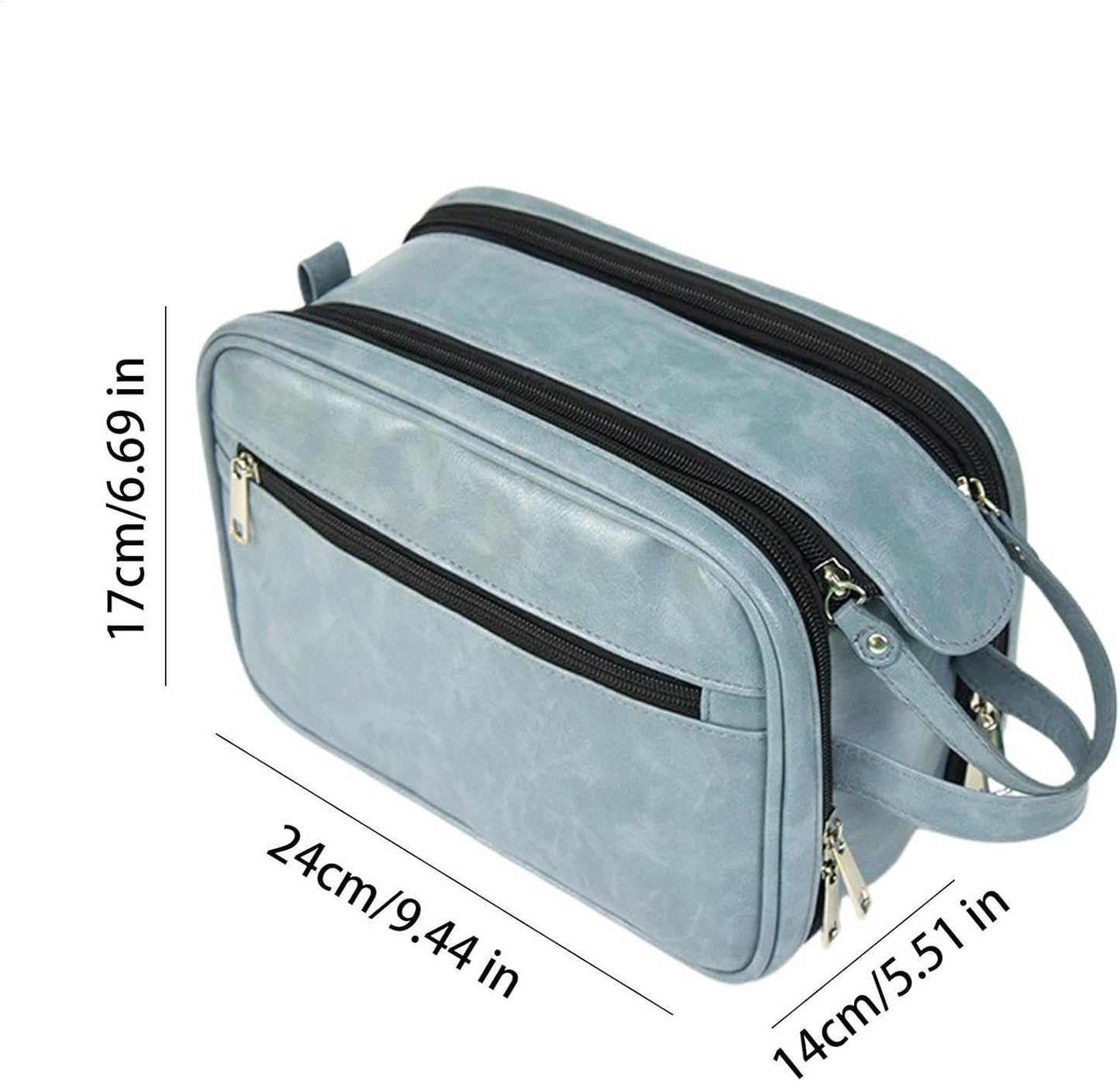 Mbiyhgta Hygiene Bag for Men | Portable Shaving Bag Travel Cases | Toiletry Organizer, Men Cosmetic Bag, Large Capacity Bathroom Travel Bag for Household, Sky Blue, Refer to description, Unisex