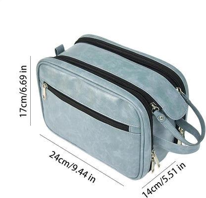Mbiyhgta Hygiene Bag for Men | Portable Shaving Bag Travel Cases | Toiletry Organizer, Men Cosmetic Bag, Large Capacity Bathroom Travel Bag for Household, Sky Blue, Refer to description, Unisex