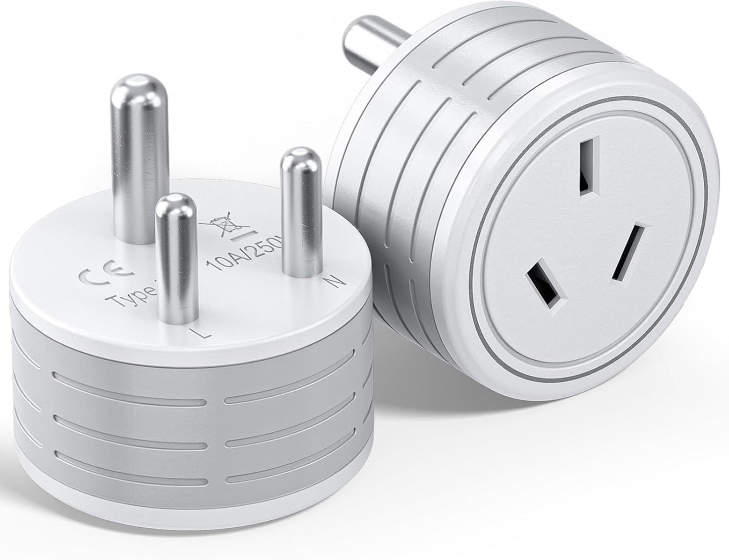India Travel Adapter - AU to Universal Plug, International Power Adapters for Australia, Type-D Adapter for Sri Lanka, Maldives, Nepal, Pakistan (2-Pack)