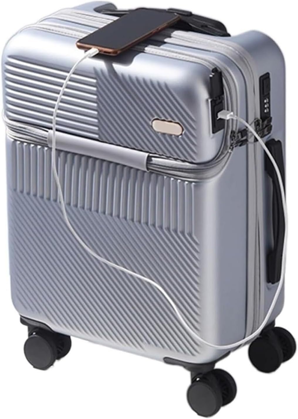 ASHSDI Suitcase Luggage Suitcase Suitcase Suitcase with USB Charging Port TSA Combination Lock Wheel Universal for Travel Luggage Trolley Luggage, d