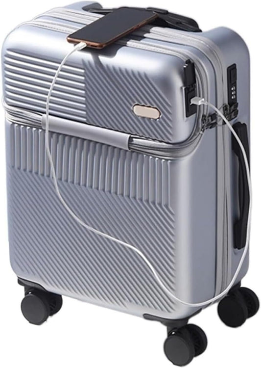 ASHSDI Suitcase Luggage Suitcase Suitcase Suitcase with USB Charging Port TSA Combination Lock Wheel Universal for Travel Luggage Trolley Luggage, d