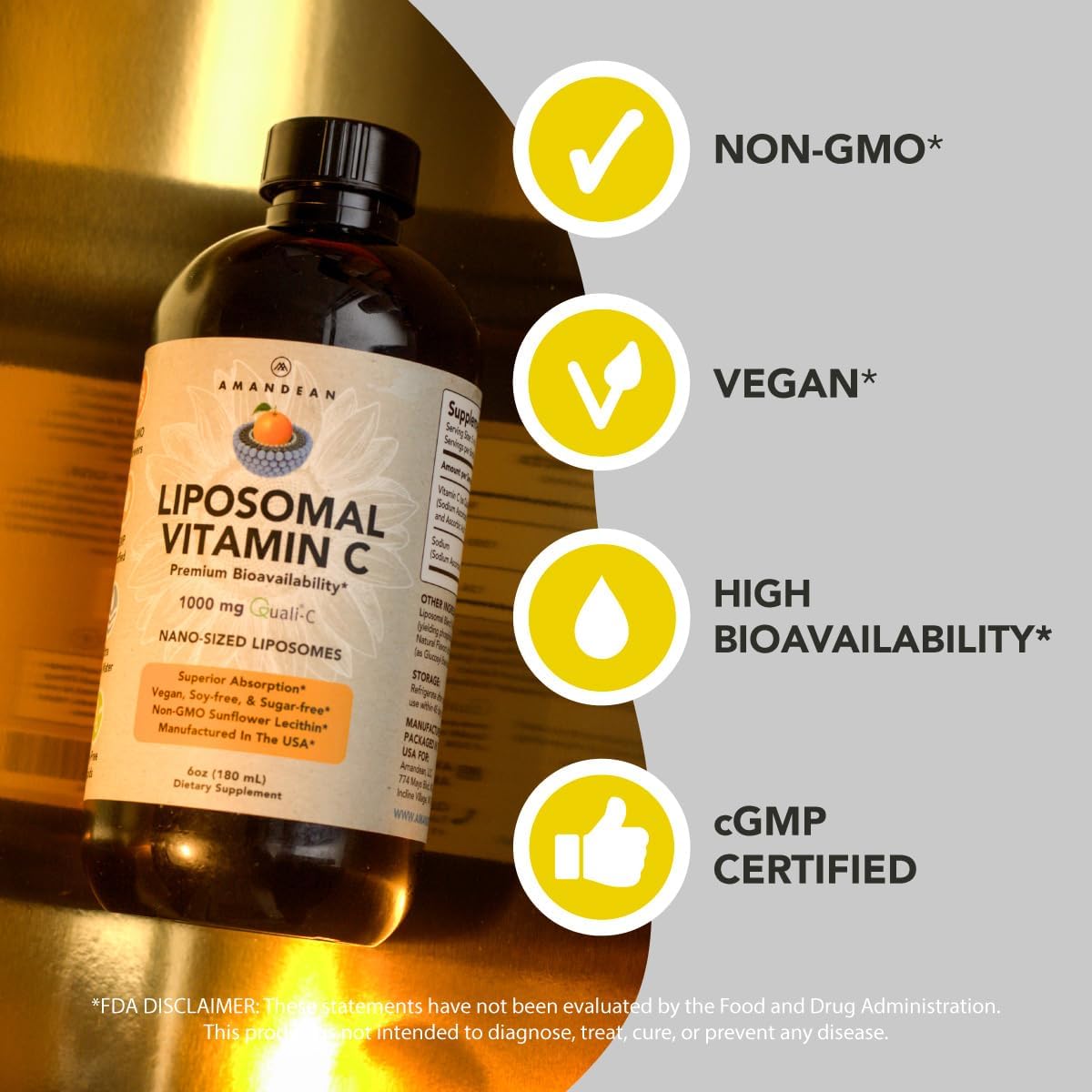 Marine Collagen Powder + Vitamin C - Perfect Skin from Within Combo. Wild-Caught Cod Fish Peptides, Liposomal VIT C Liquid 1000mg. Boost Production and Synthesis for Healthy Aging, Beauty, Wellness.