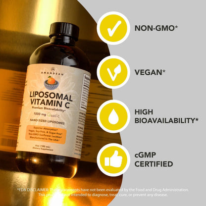Marine Collagen Powder + Vitamin C - Perfect Skin from Within Combo. Wild-Caught Cod Fish Peptides, Liposomal VIT C Liquid 1000mg. Boost Production and Synthesis for Healthy Aging, Beauty, Wellness.