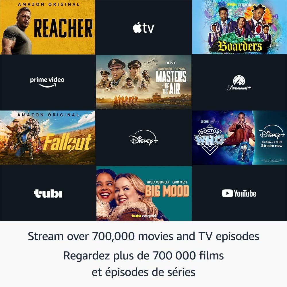 Amazon Fire TV Stick 4K (newest model), streaming device, more than 700,000 movies and TV episodes, supports Wi-Fi 6, watch free & live TV