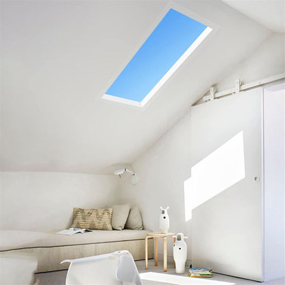 PFHKTO Smart Sun Light Home Blue Sky Light Recessed Lighting Kitchen Bathroom Hotel Blue Sky Ceiling Light(A,Embedded 300 * 1200mm)