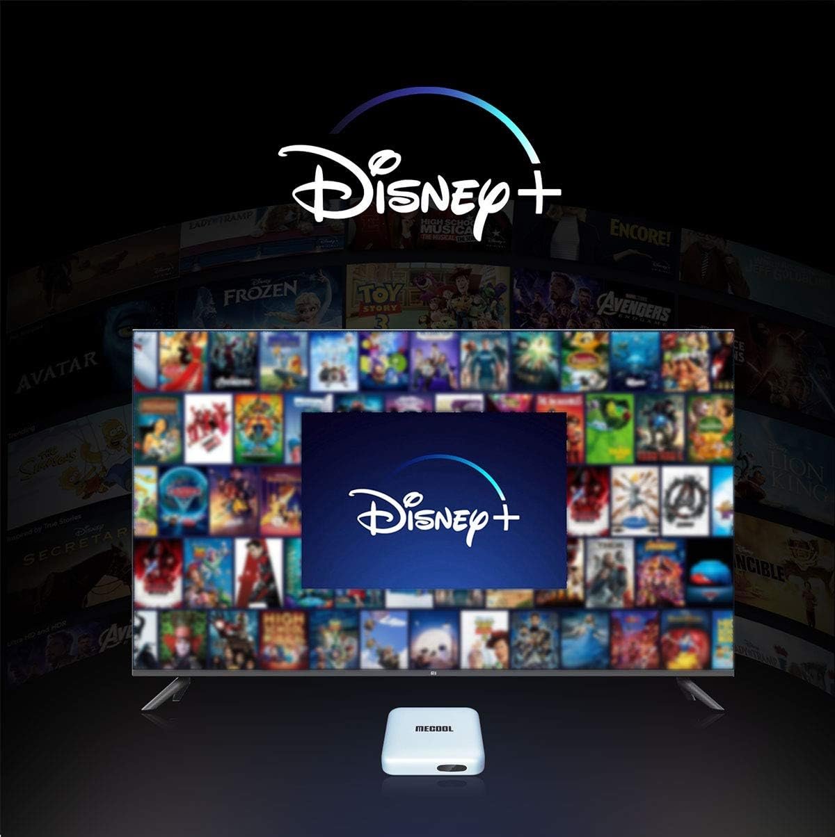 MECOOL KM2 Android TV Netflix 4K with Google Assistant Build in 4K HDR Streaming Media Player Google Certified Free HDMI Cable