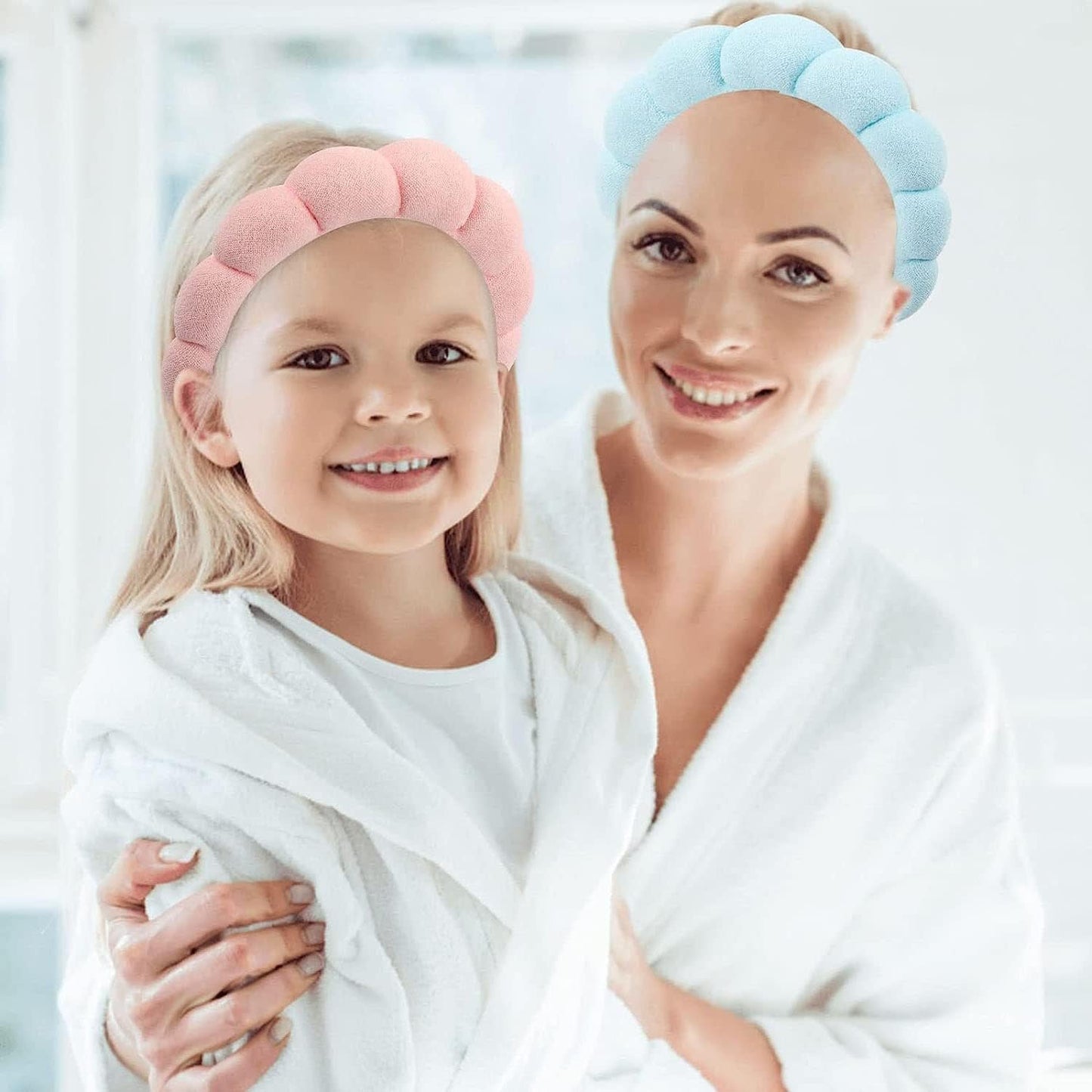 LALOCAPEYO 4 Pack Velvet Towel Twist Headband for Women, Sponge Headband Sponge Terry Towel Cloth Fabric Head Band for Skincare,Face Washing,Makeup Removal,Shower,Hair Accessories