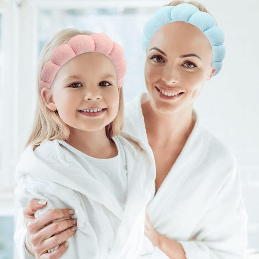 LALOCAPEYO 4 Pack Velvet Towel Twist Headband for Women, Sponge Headband Sponge Terry Towel Cloth Fabric Head Band for Skincare,Face Washing,Makeup Removal,Shower,Hair Accessories