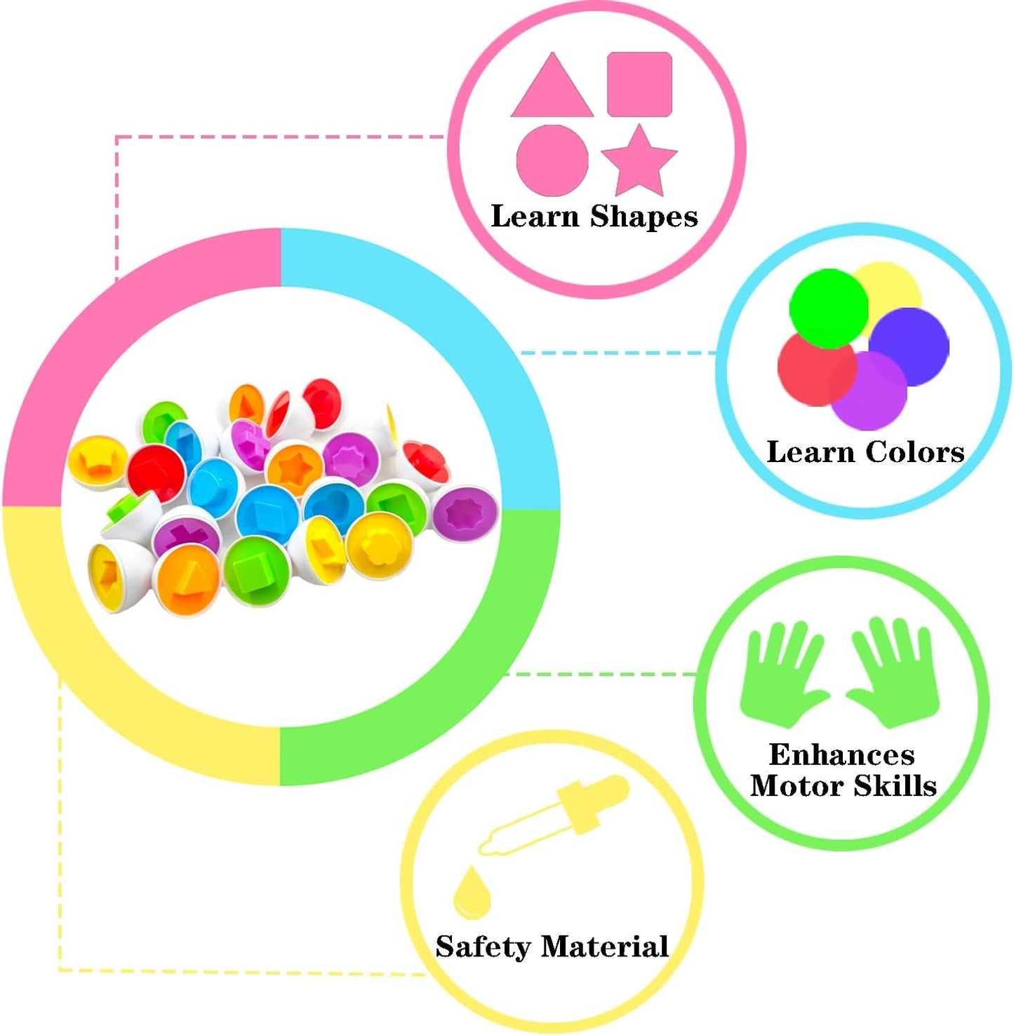 Toddlers Montessori Toys for 1 2 3 Year Old Kids，Stacking Cups Learning Educational Eggs Kids Girls Baby Toys 12 18 Months Development Sensory Bath Toys Shape Sorter Plan Toy Gifts Girls Boy Age 1-3